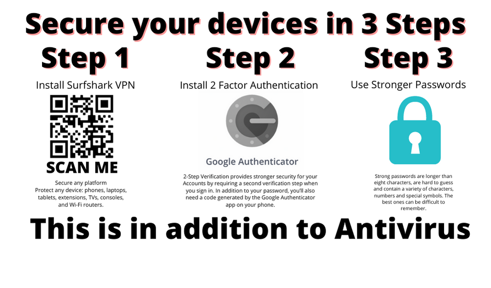 Protect your devices and data in 3 steps